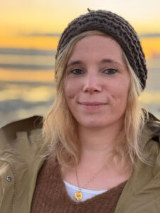 Foto einer blonden Frau